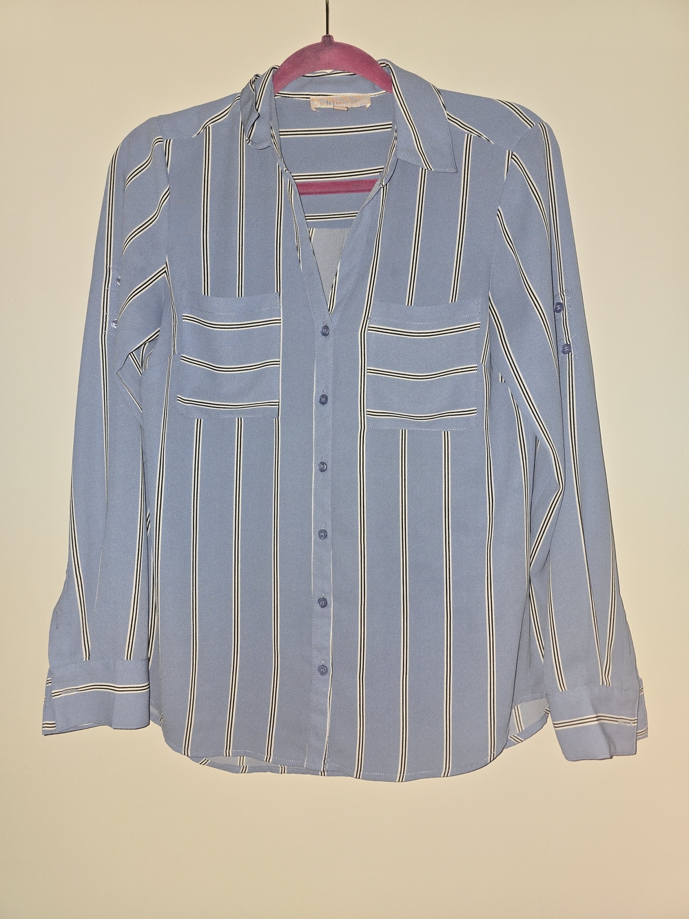 Philosophy Blue Striped Button-Down Shirt